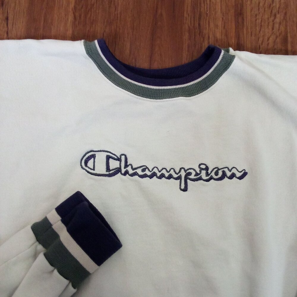 Vintage 90s Champion Spell Out Crewneck Sweatshirt